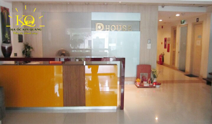 Địa ốc Kim Quang | Hình chụp quầy lễ tân bên trong tòa nhà cho thuê văn phòng quận 3 Dhouse building Quầy lễ tân Dhouse Building