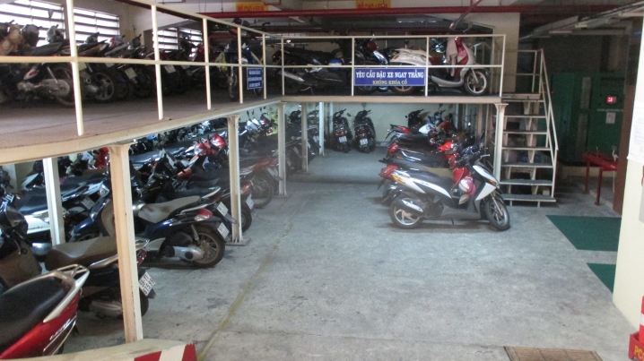 Cho thuê văn phòng quận Tân Bình DTC building hầm gửi xe Hầm để xe tòa nhà DTC Building