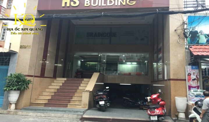Cho thuê văn phòng quận Tân Bình HS building lối xuống hầm gửi xe Phía trước tòa nhà HS Building