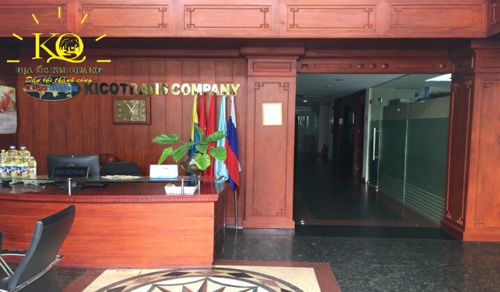 Cho thuê văn phòng quận Tân Bình Kicotrans khu vực lễ tân Khu vực lễ tân tòa nhà văn phòng Kicotrans