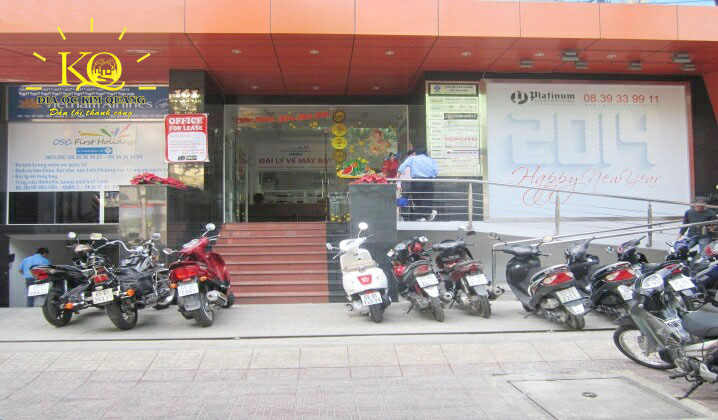 Địa ốc Kim Quang | Hình chụp phía trước tòa nhà cho thuê văn phòng quận 3 OSC Building Phía trước OSC Building