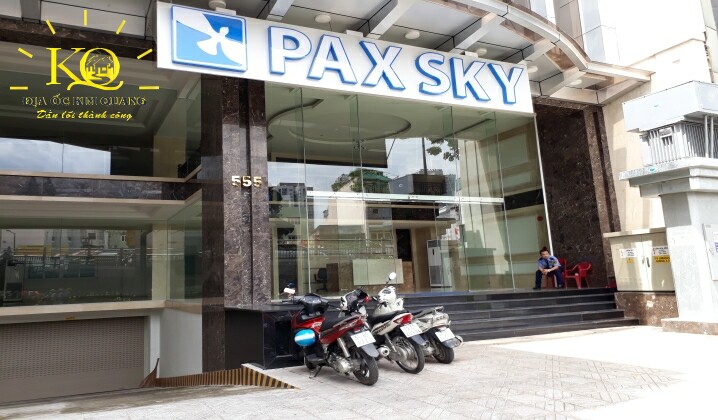 Cho thuê văn phòng quận 10 Pax sky Building phía trước tòa nhà Phía trước Pax Sky V Building
