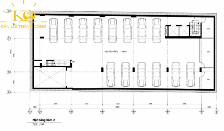 Cho thuê văn phòng quận 1 giá rẻ Đồng Nhân building thông tin sơ đồ tầng hầm | Địa ốc Kim Quang Tầng hầm Đồng Nhân Building