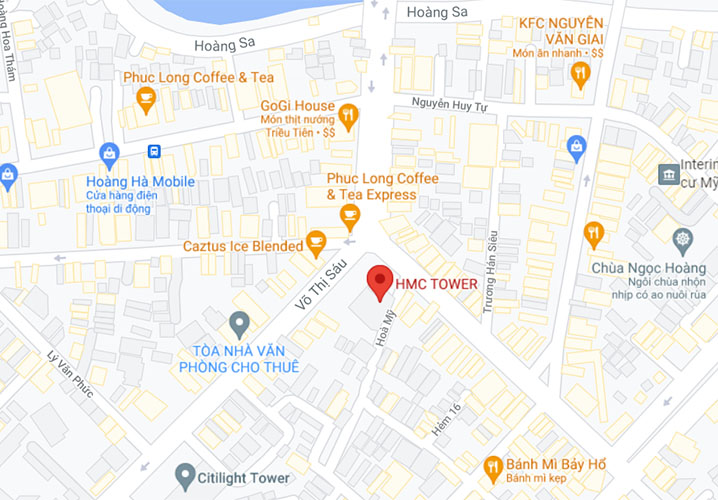 Xem link vị trí tòa nhà HMC Tower trên Google Map Xem link vị trí tòa nhà HMC Tower trên Google Map