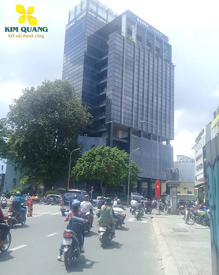 Cho thuê văn phòng quận 1 HMC Tower con đường phía trước | Địa Ốc Kim Quang Con đường phía trước HMC Tower nhiều cây xanh