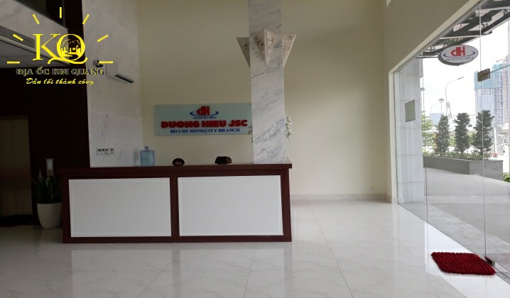 Cho thuê văn phòng quận Bình Thạnh Saigon Pearl JSC khu vực lễ tân | Địa Ốc Kim Quang Quầy lễ tân tại Saigon Pearl JSC