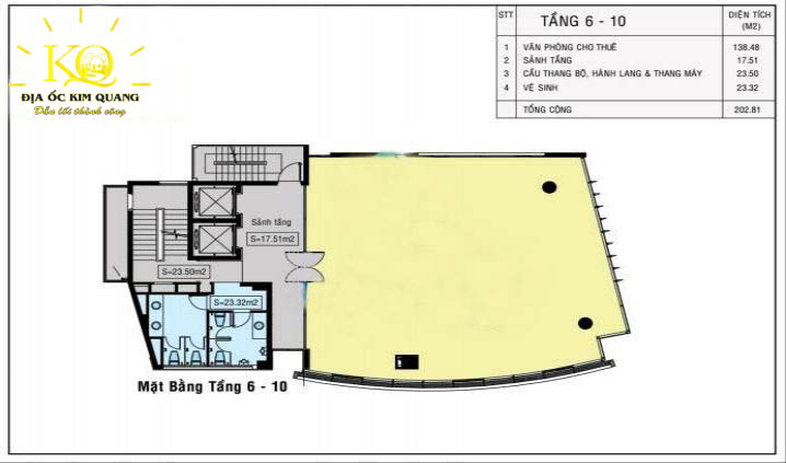 Cho thuê văn phòng quận Bình Thạnh Thảo Điền building sơ đồ mặt bằng | Địa ốc Kim Quang Sơ đồ tầng lửng tòa nhà Thảo Điền Building