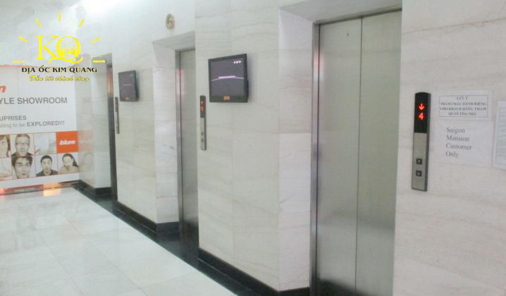 Địa ốc Kim Quang | Hình chụp hệ thống thang máy mitsubishi của tòa nhà văn phòng cho thuê quận 3 Saigon Mansion Thang máy tại Saigon Mansion