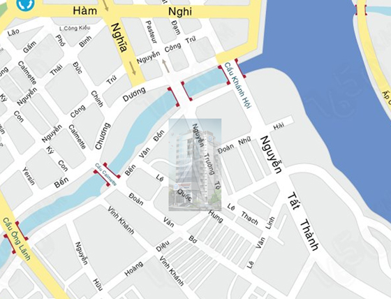 Địa ốc Kim Quang | Cho thuê văn phòng quận 4 Tradincorp Building vị trí cho-thue-van-phong-tradincorp-building-vi-tri