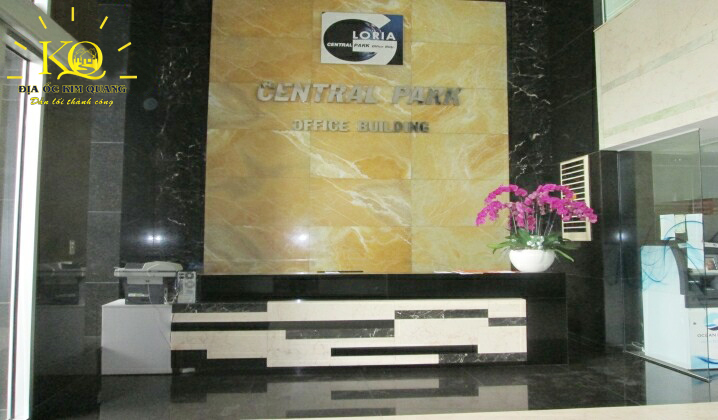 Cho thuê văn phòng quận 1 Central Park Office building khu vực lễ tân | Địa Ốc Kim Quang Lễ tân tòa nhà Central Park Office
