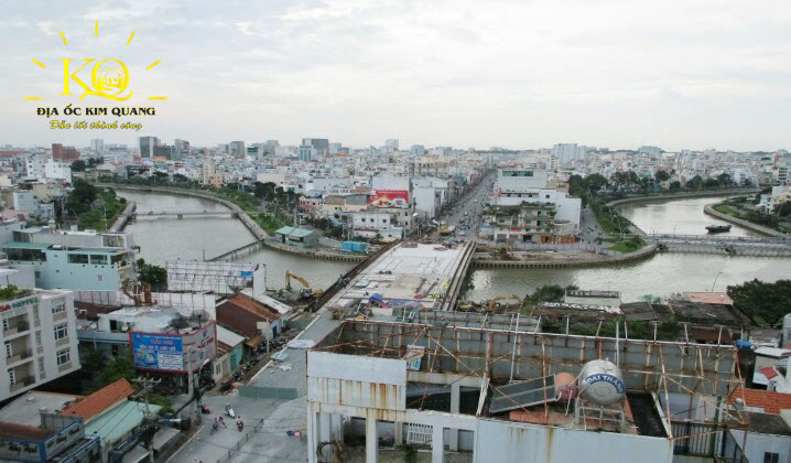 Cho thuê văn phòng quận 1 HBT building view | Địa Ốc Kim Quang Hướng nhìn từ tòa nhà ra sông và thành phố