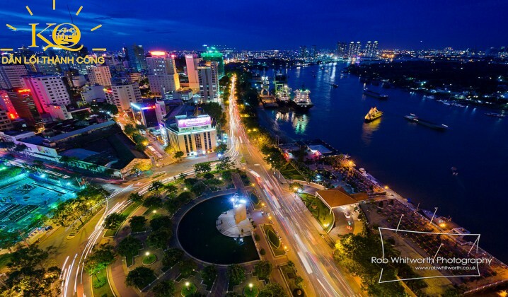 Cho thuê văn phòng quận 1 IBC Building vào ban đêm | Địa Ốc Kim Quang IBC Building về đêm