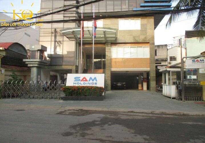Địa ốc Kim Quang | Cho thuê văn phòng quận Bình Thạnh Sacom Building phía trước tòa nhà Phía trước Sacom Building
