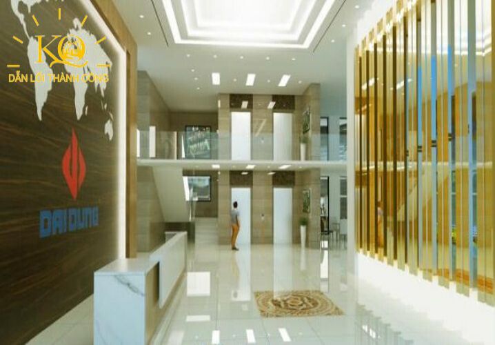 Địa ốc Kim Quang | Cho thuê văn phòng quận Bình Thạnh Đại Dũng Building sảnh lễ tân Quầy lễ tân tại Đại Dũng building