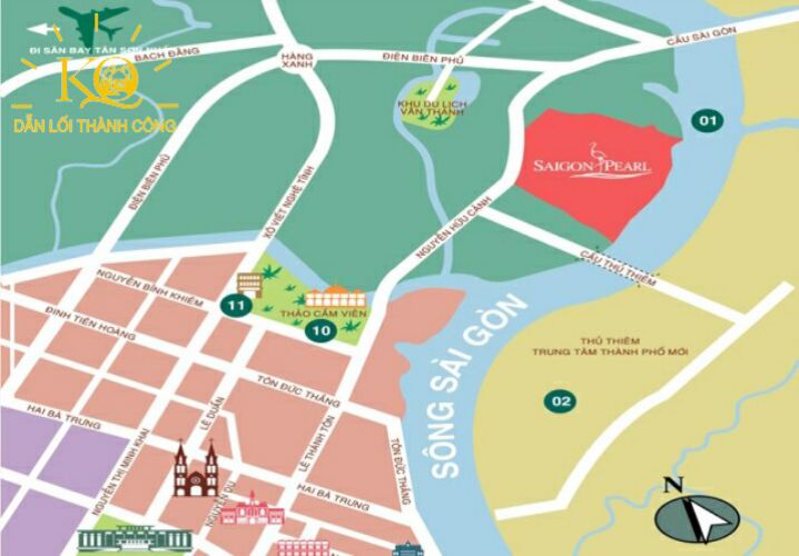 Địa ốc Kim Quang | Cho thuê văn phòng quận Bình Thạnh Đại Dũng Building vị trí tòa nhà Vị trí tòa nhà văn phòng cho thuê Đại Dũng building