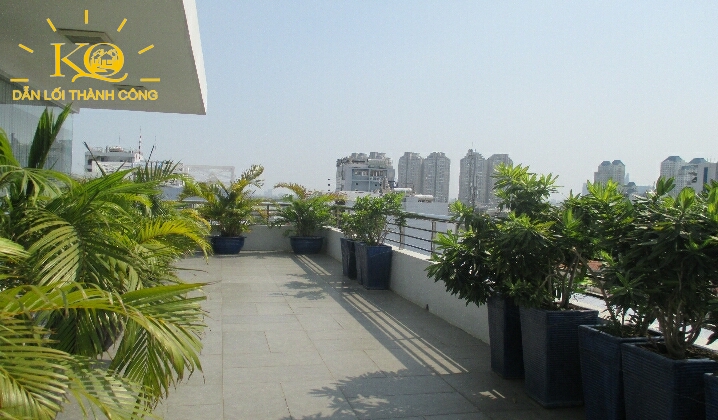 Địa ốc Kim Quang | Cho thuê văn phòng quận Bình Thạnh V building một góc sân thượng Sân thượng V Building