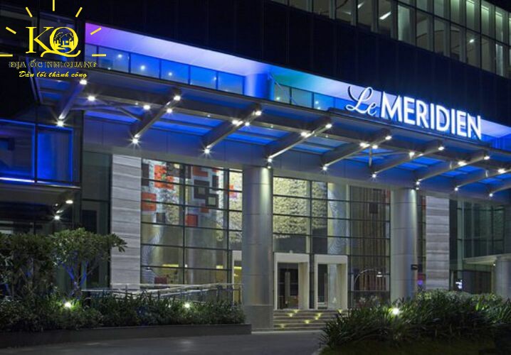 Văn phòng hạng A cho thuê Le Meridien phía trước tòa nhà về đêm | Địa Ốc Kim Quang Phía trước tòa nhà hạng a Le Meridien