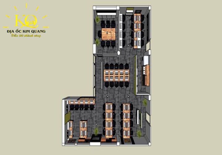 Địa ốc Kim Quang | Văn phòng cho thuê quận 3 Thiên Hồng building layout tòa nhà Layout tại tòa nhà Thiên Hồng building